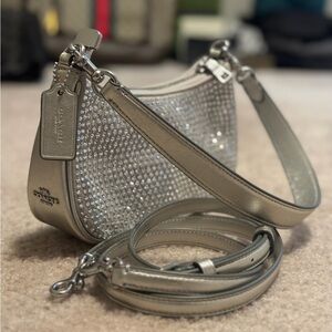 COACH Teri Mini Crossbody Bag With Silver Crystal